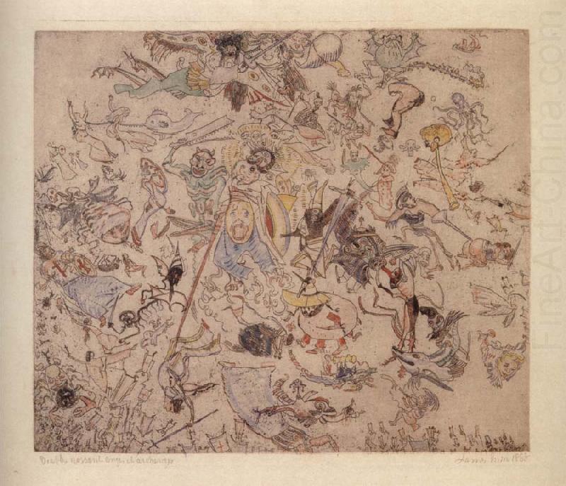 James Ensor Demons Trashing Angels and Archangels china oil painting image